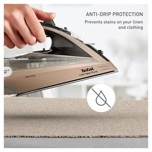 ΣΙΔΕΡΟ ΑΤΜΟΥ TEFAL FV9852EO  GOLD/BLACK 3200W 350ml 60 -300gr/min AIRGLIDE AUTO OFF